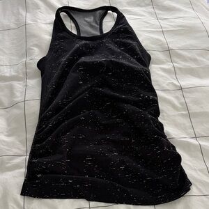 Athleta Black Tank Top with Silver Accents, M
